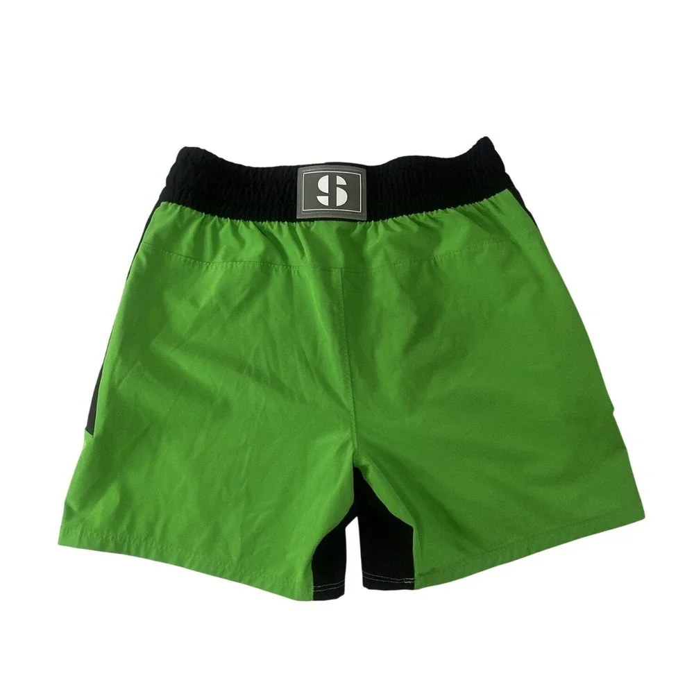 Sports Illustrated Boys Swim Trunks L 14/16 Green‎ Black Zip Pockets